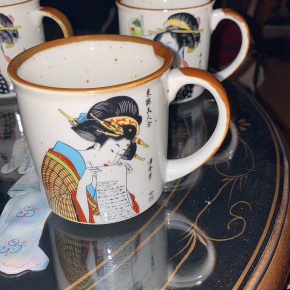 Vintage Set of 6 Japanese coffee/tea cups - Picture 5 of 7